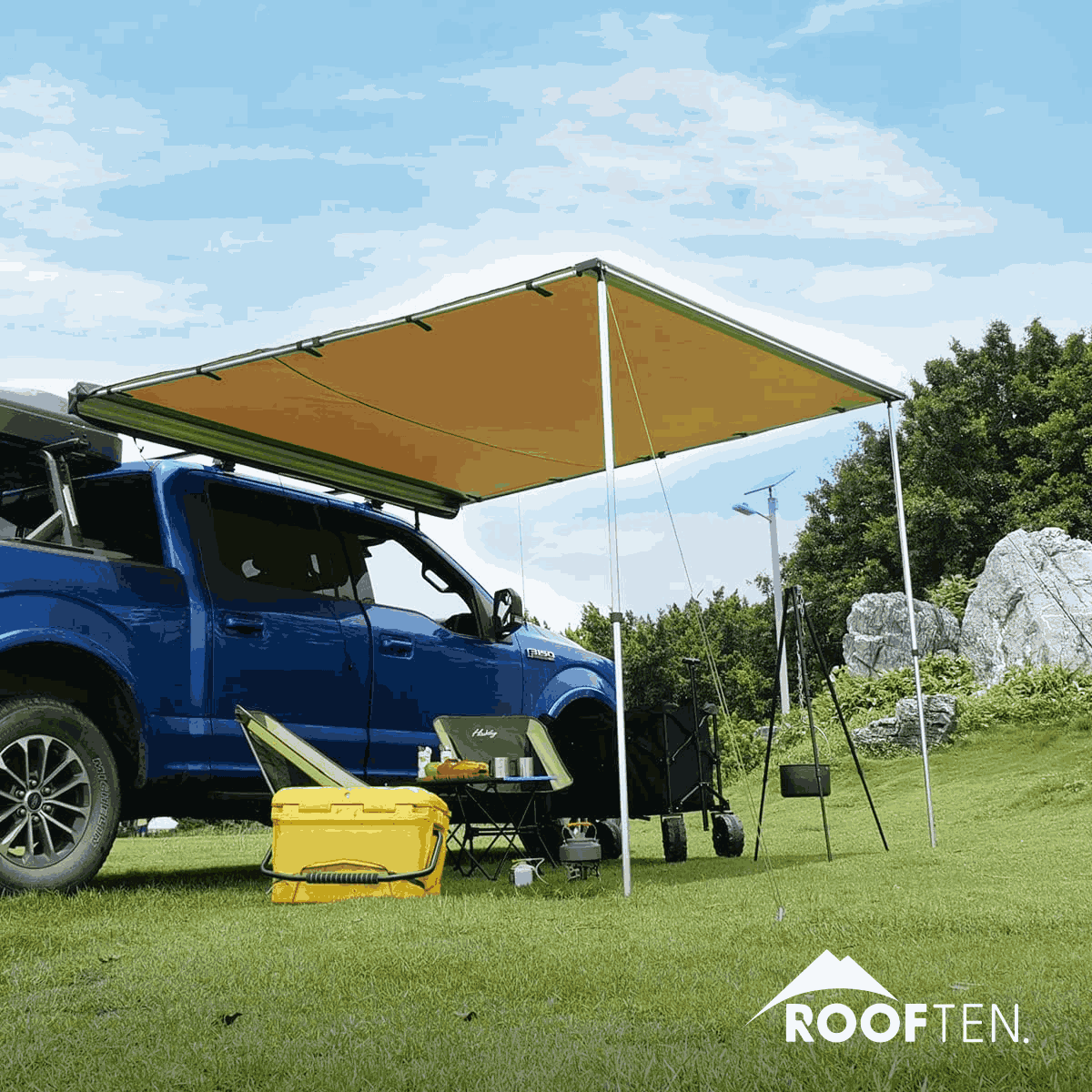 Toldo Para Terraza De 2 A 5 Metros – Cubierta Impermeable Para Lluvia Y Sol – Protección Para Exteriores Con Bolsa De Almacenaje